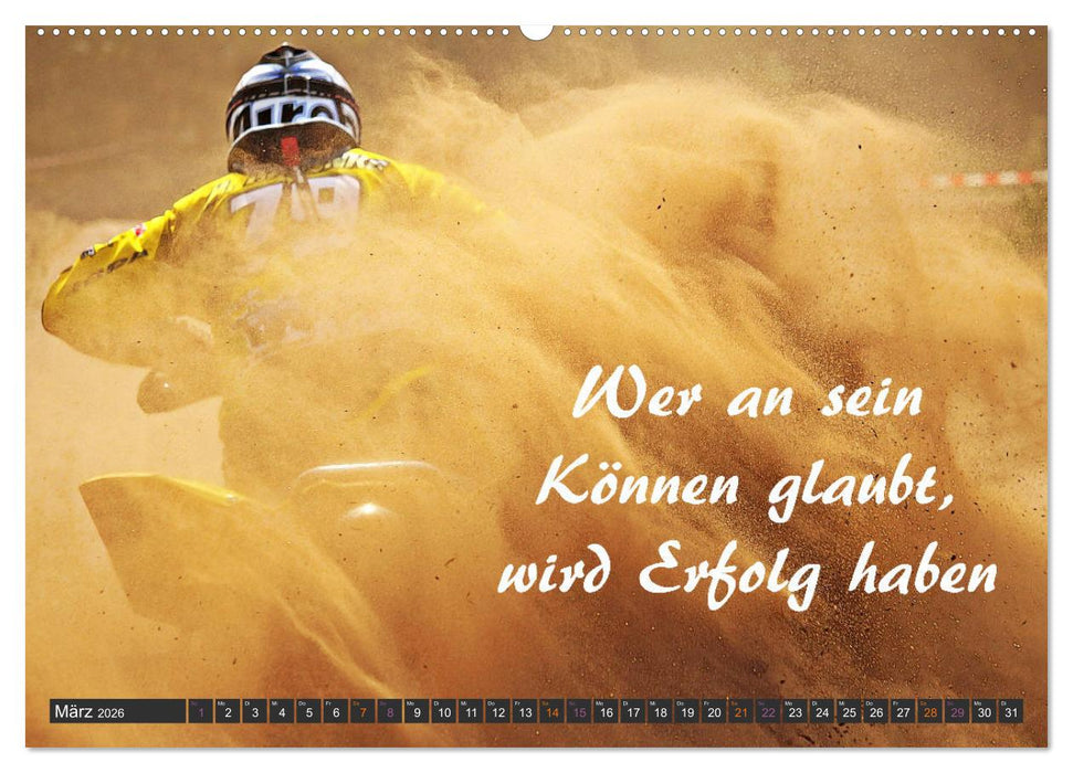 Sport Spruchkalender (CALVENDO Premium Wandkalender 2026)