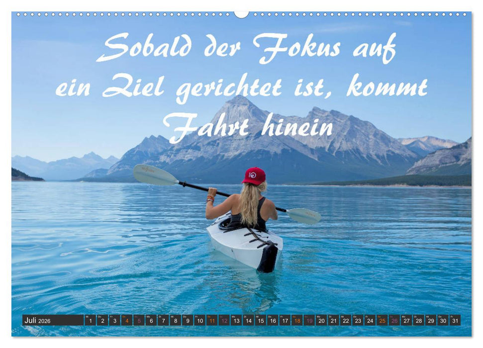 Sport Spruchkalender (CALVENDO Premium Wandkalender 2026)