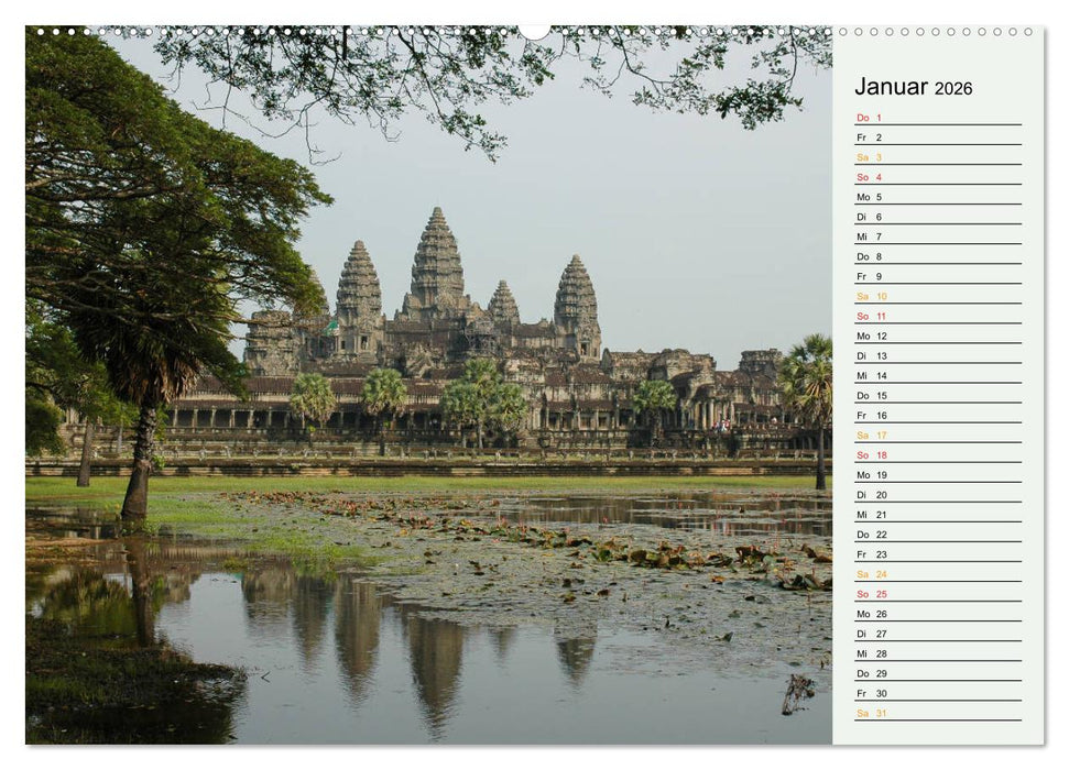 Asien - Thailand und Kambodscha (CALVENDO Premium Wandkalender 2026)