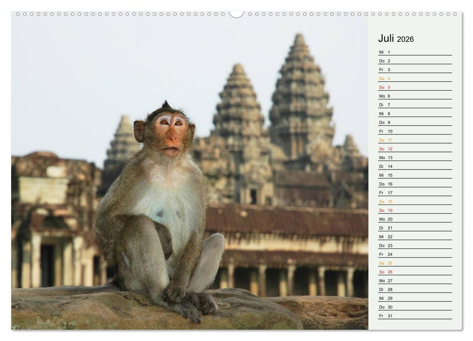Asien - Thailand und Kambodscha (CALVENDO Premium Wandkalender 2026)