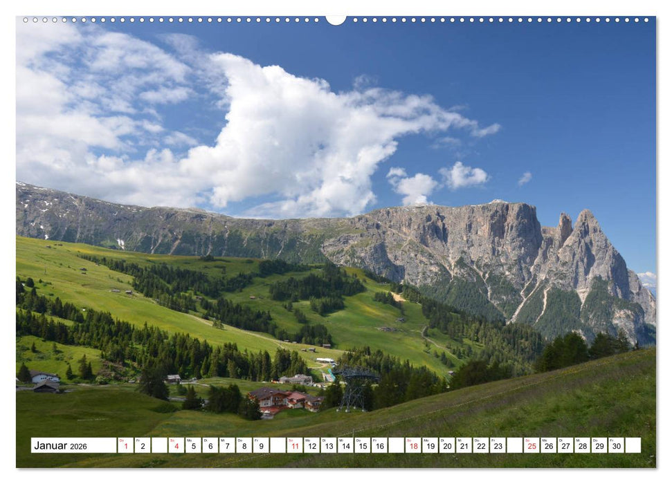 Seiser Alm Sommer (CALVENDO Premium Wandkalender 2026)