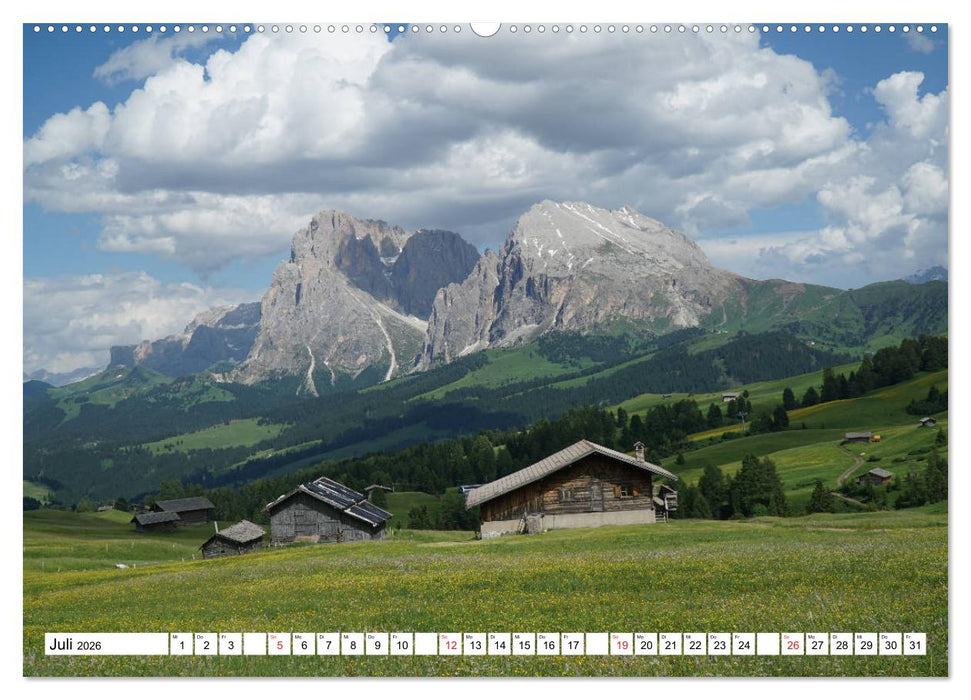 Seiser Alm Sommer (CALVENDO Premium Wandkalender 2026)