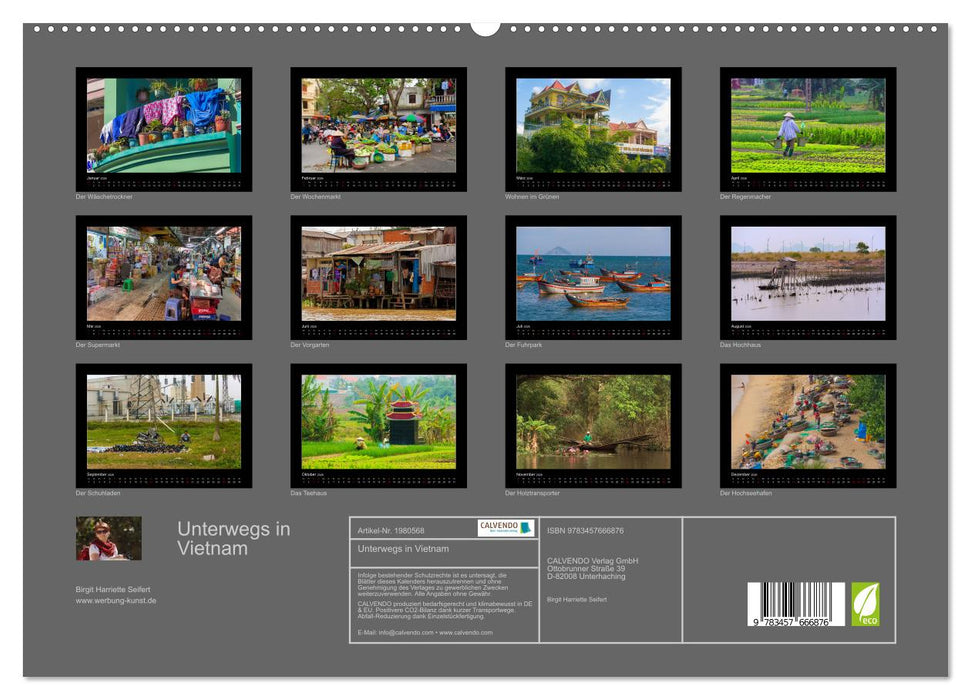 Unterwegs in Vietnam (CALVENDO Premium Wandkalender 2026)