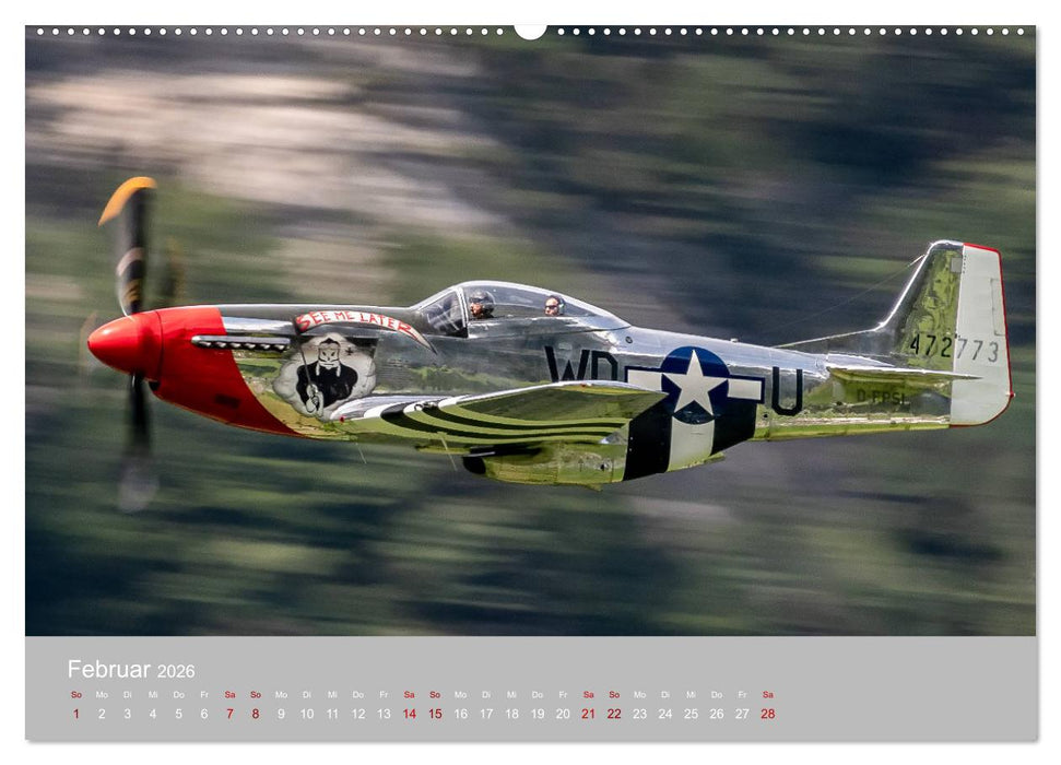 Fliegende Legenden - Warbirds (CALVENDO Premium Wandkalender 2026)