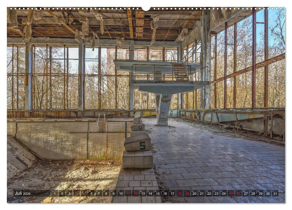 Tschernobyl - Die Sperrzone um das Atomkraftwerk (CALVENDO Premium Wandkalender 2026)