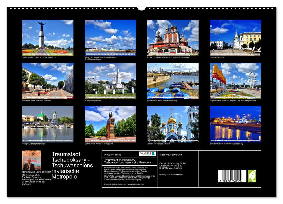 Traumstadt Tscheboksary - Tschuwaschiens malerische Metropole (CALVENDO Premium Wandkalender 2026)