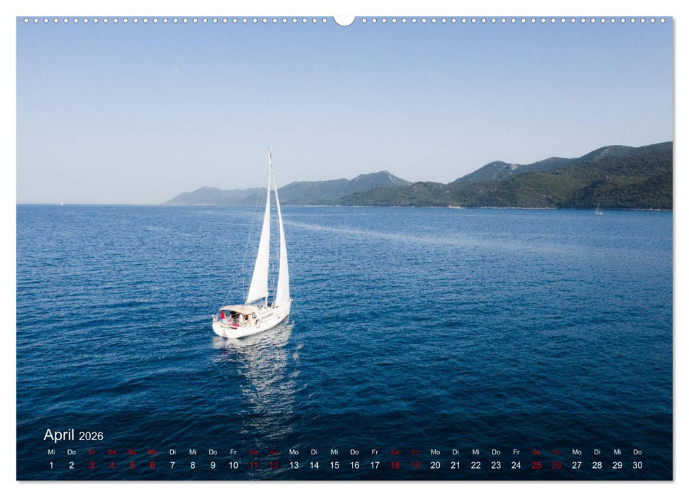 Segeln in Kroatien (CALVENDO Wandkalender 2026)