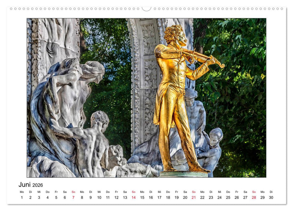 Komponisten-Denkmäler in Wien (CALVENDO Premium Wandkalender 2026)