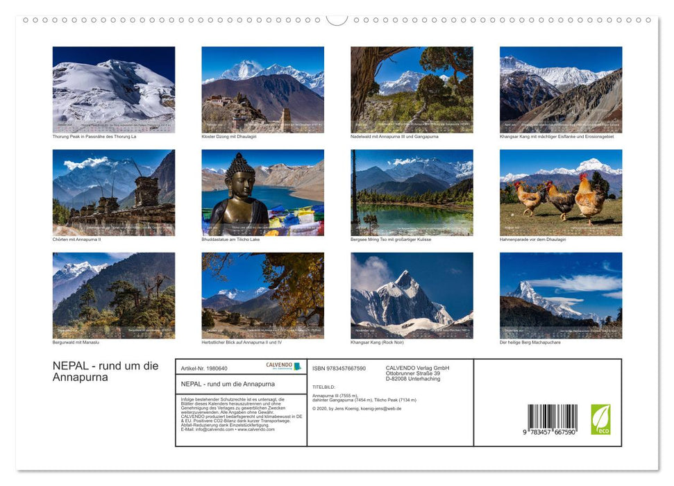 NEPAL - rund um die Annapurna (CALVENDO Premium Wandkalender 2026)