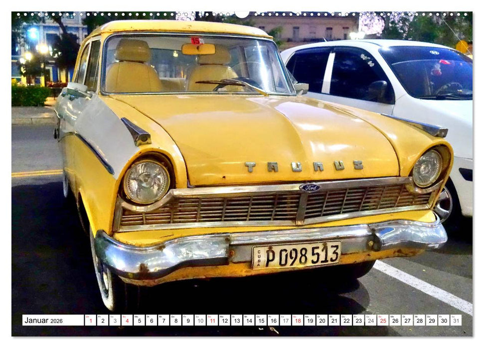 Ford Taunus P2 - 17M - Ein Klassiker aus Köln in Kuba (CALVENDO Premium Wandkalender 2026)