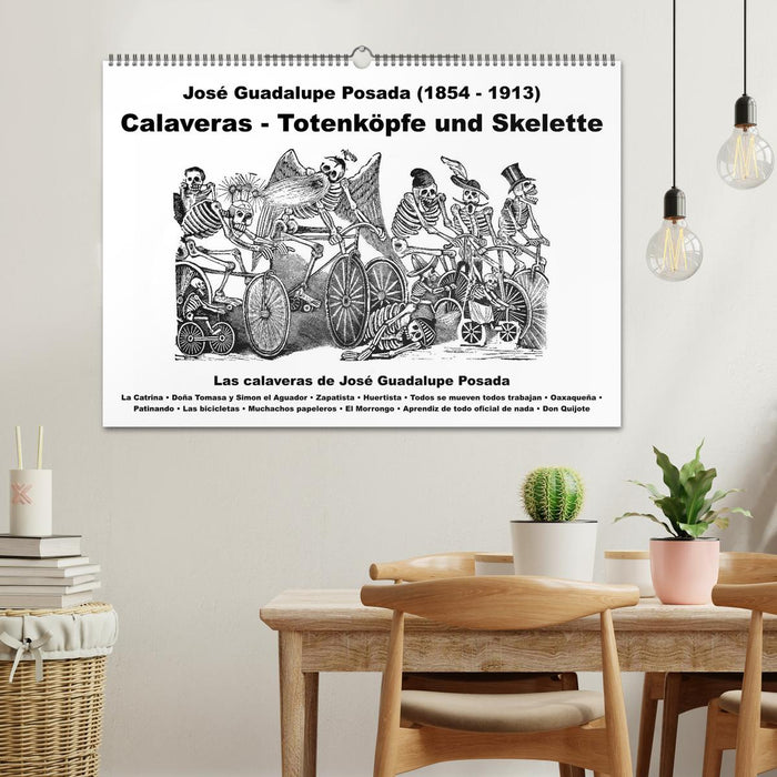 Calaveras - Totenköpfe und Skelette (CALVENDO Wandkalender 2026)