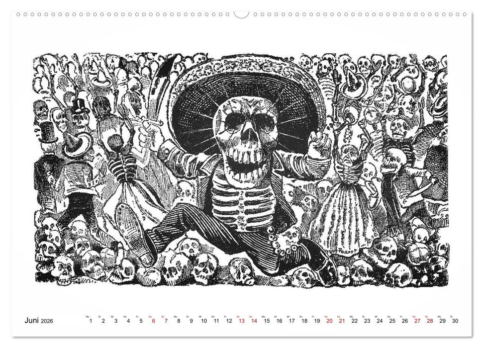 Calaveras - Totenköpfe und Skelette (CALVENDO Wandkalender 2026)