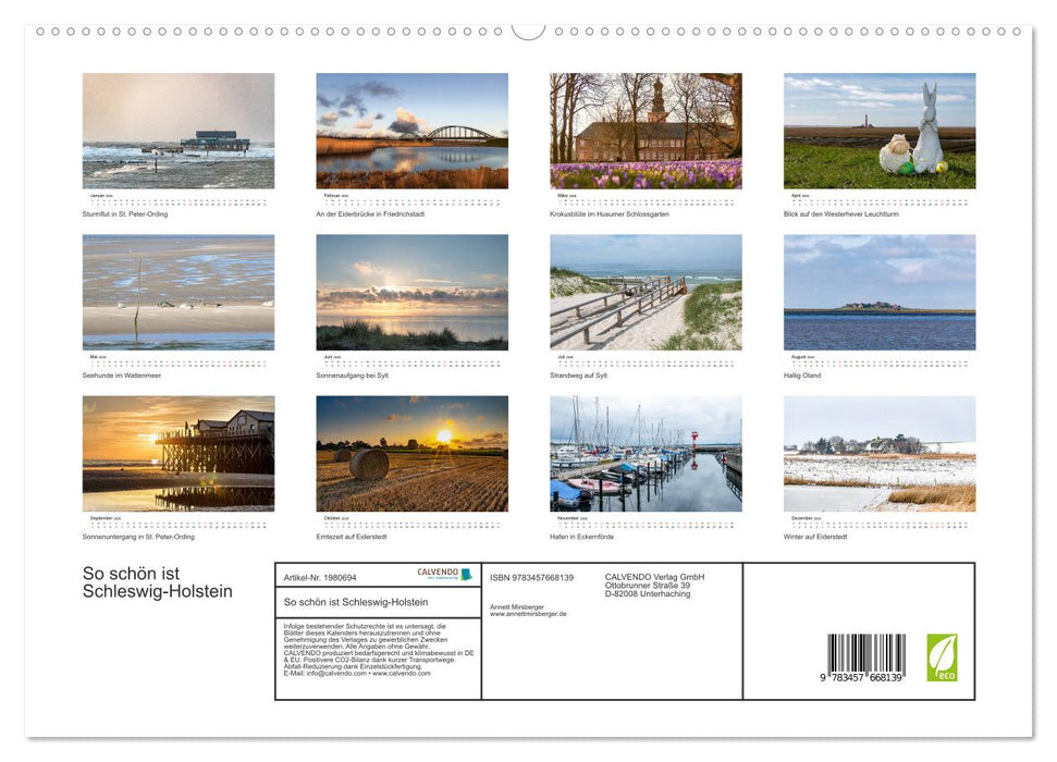 So schön ist Schleswig-Holstein (CALVENDO Premium Wandkalender 2026)