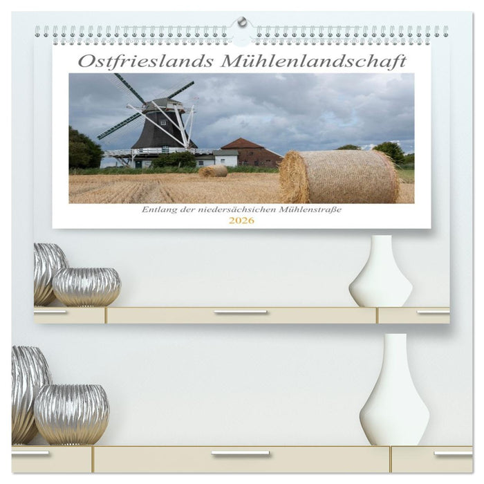 Ostfriesische Mühlenlandschaft (CALVENDO Premium Wandkalender 2026)
