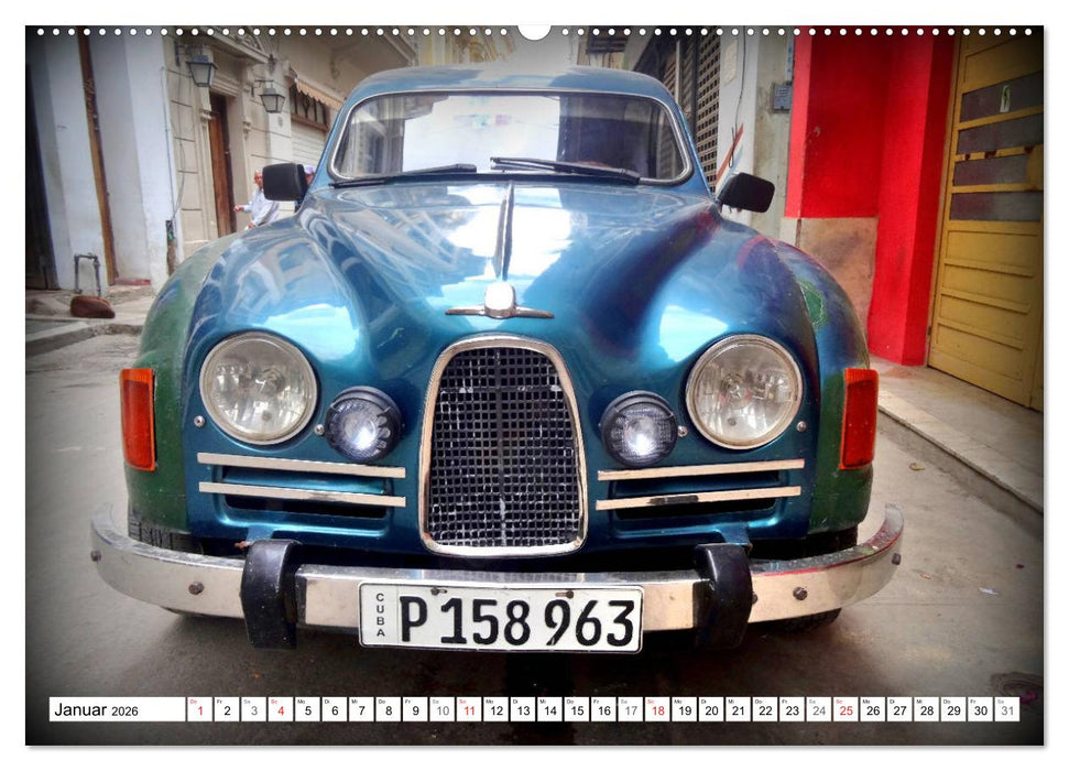 Alte Schweden - Schwedische Oldtimer in Kuba (CALVENDO Premium Wandkalender 2026)