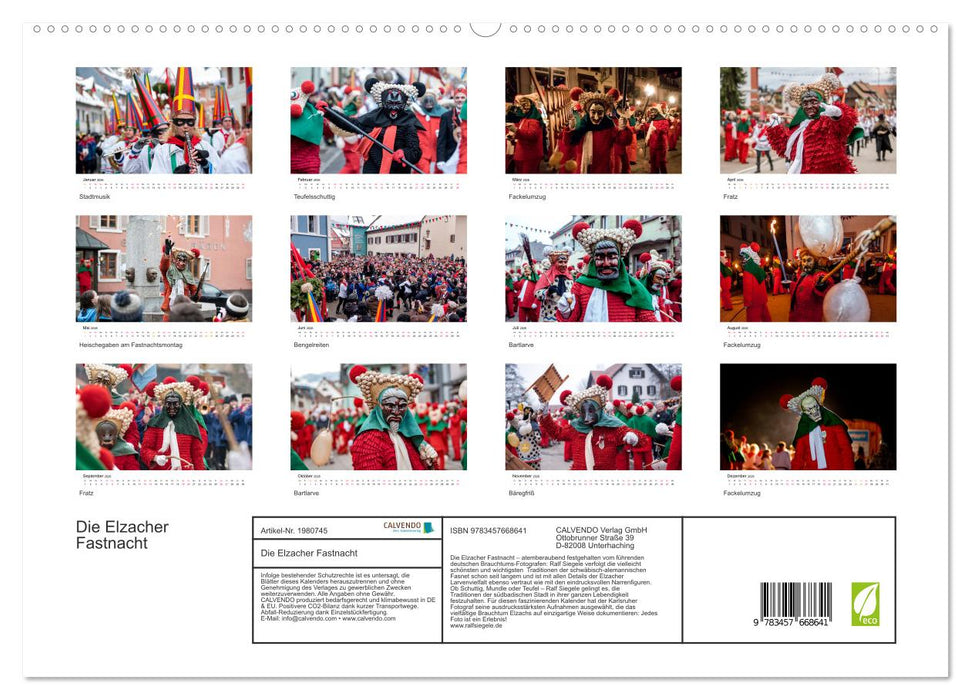 Die Elzacher Fastnacht (CALVENDO Wandkalender 2026)
