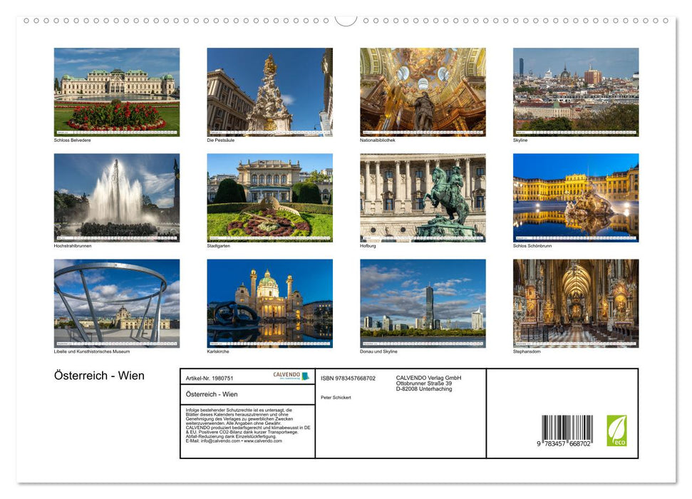 Österreich - Wien (CALVENDO Wandkalender 2026)