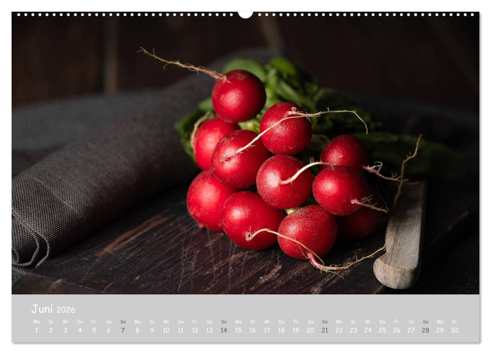 authentic FOOD art Obst und Gemüse (CALVENDO Premium Wandkalender 2026)