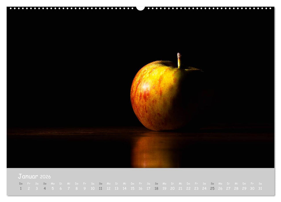 minimalist FOOD art Obst und Gemüse (CALVENDO Premium Wandkalender 2026)