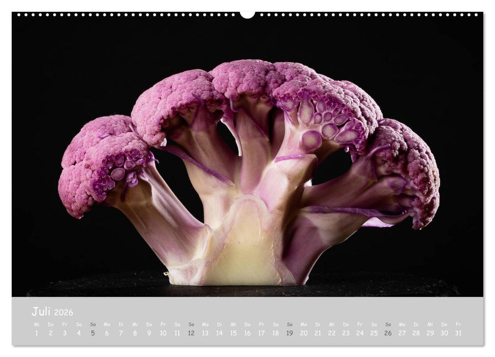 minimalist FOOD art Obst und Gemüse (CALVENDO Premium Wandkalender 2026)