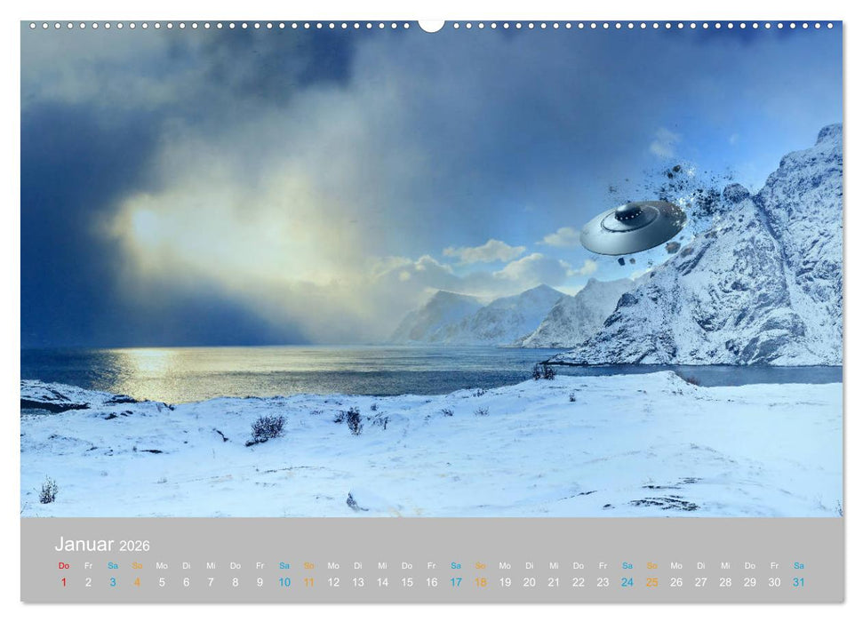 Fantastisch und surreal - unbekannte Flugobjekte (CALVENDO Premium Wandkalender 2026)