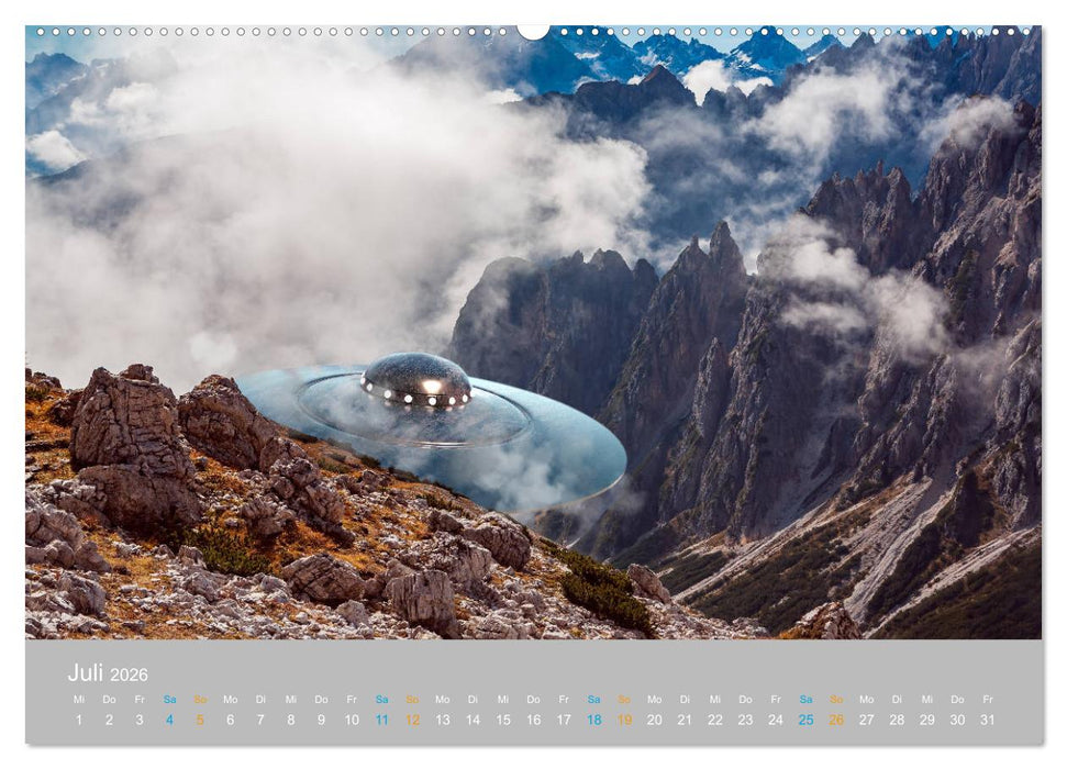 Fantastisch und surreal - unbekannte Flugobjekte (CALVENDO Premium Wandkalender 2026)