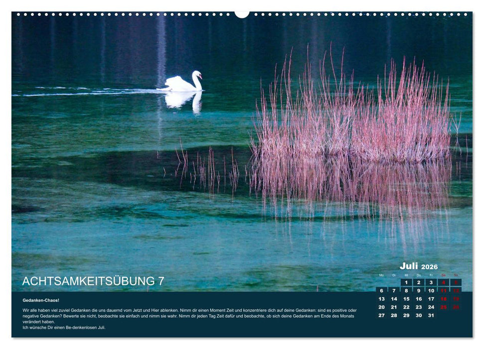 Achtsamkeit, 12 Übungen zu mehr Achtsamkeit. (CALVENDO Premium Wandkalender 2026)