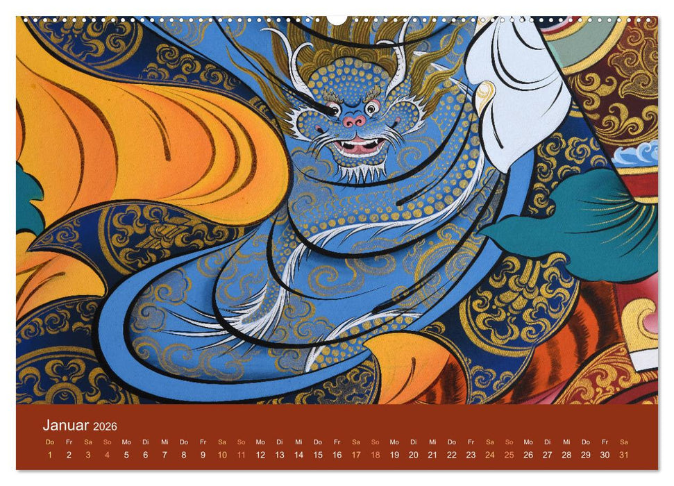 Buddhistische Götter, Götzen und Dämonen (CALVENDO Premium Wandkalender 2026)