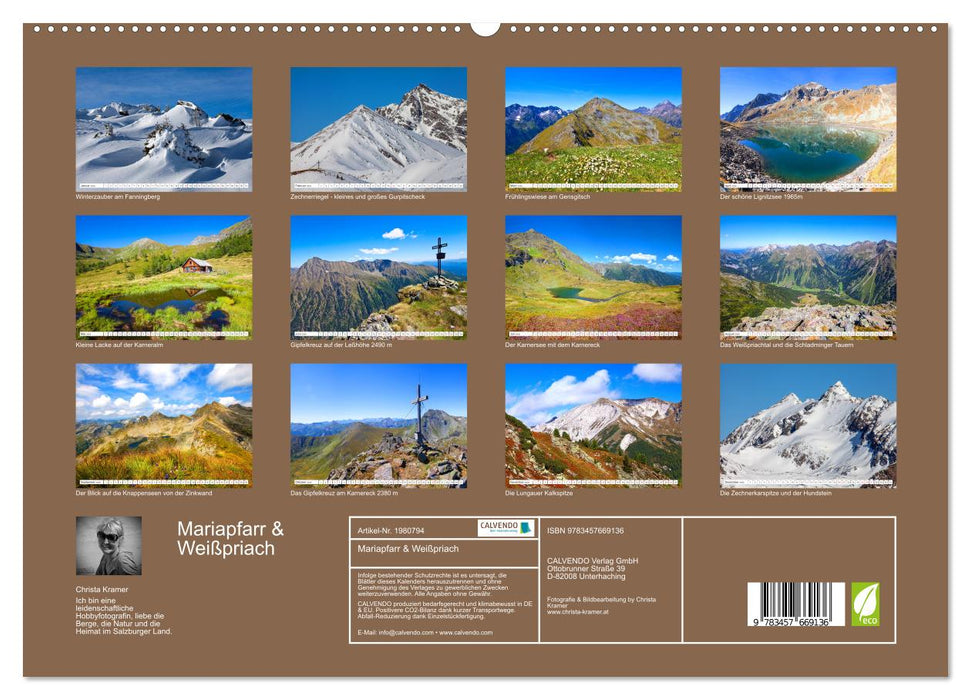 Mariapfarr & Weißpriach (CALVENDO Premium Wandkalender 2026)