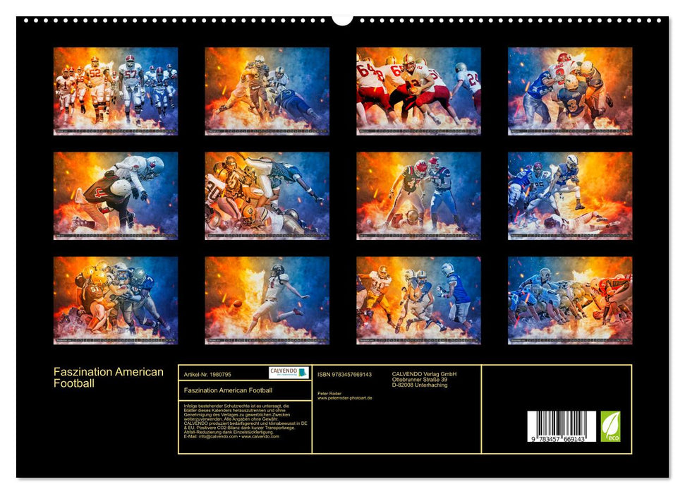 Faszination American Football (CALVENDO Premium Wandkalender 2026)
