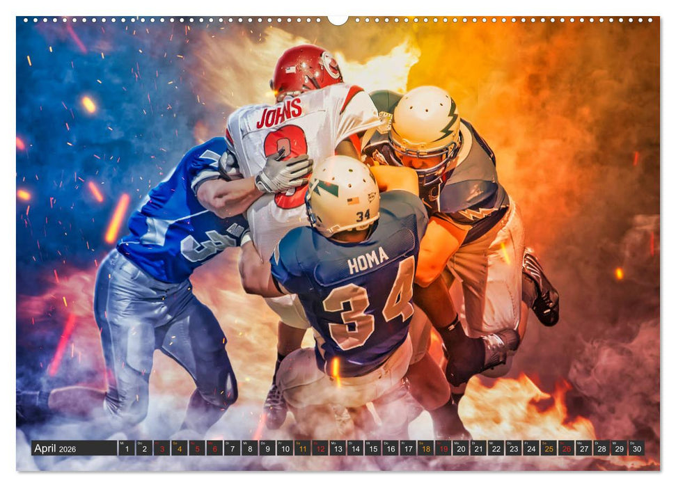 Faszination American Football (CALVENDO Premium Wandkalender 2026)