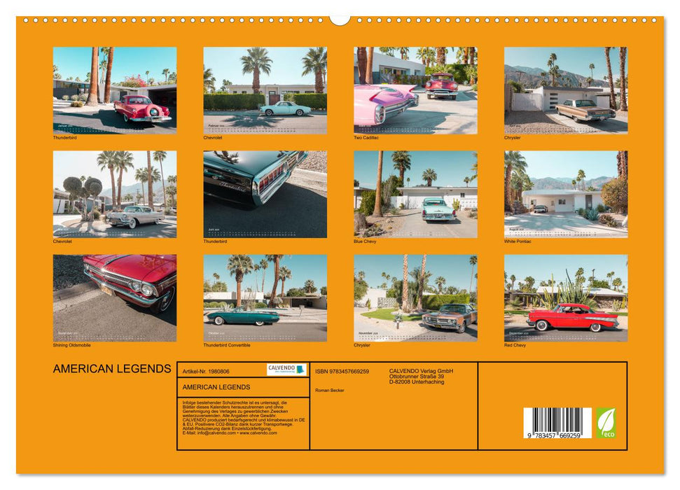 AMERICAN LEGENDS (CALVENDO Premium Wandkalender 2026)