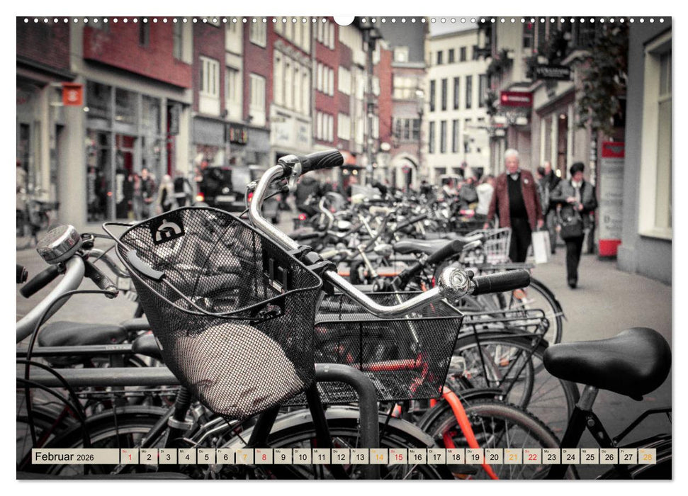 Fahrrad Alltag - Film Noir Style (CALVENDO Premium Wandkalender 2026)