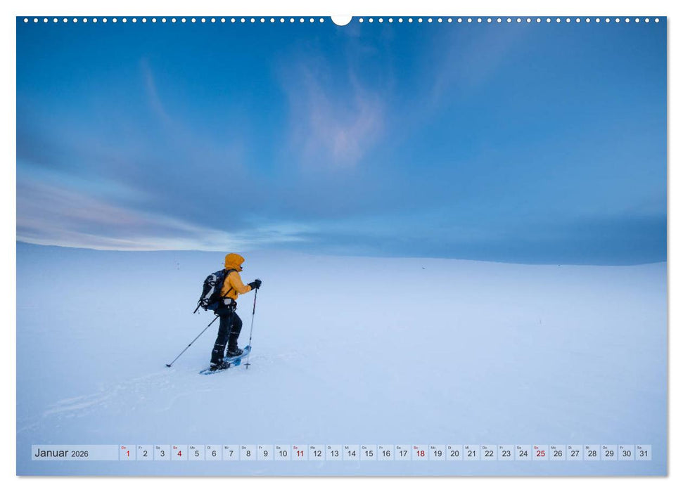 Lappland - Winterwandern Impressionen (CALVENDO Wandkalender 2026)
