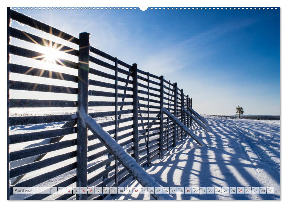 Lappland - Winterwandern Impressionen (CALVENDO Wandkalender 2026)