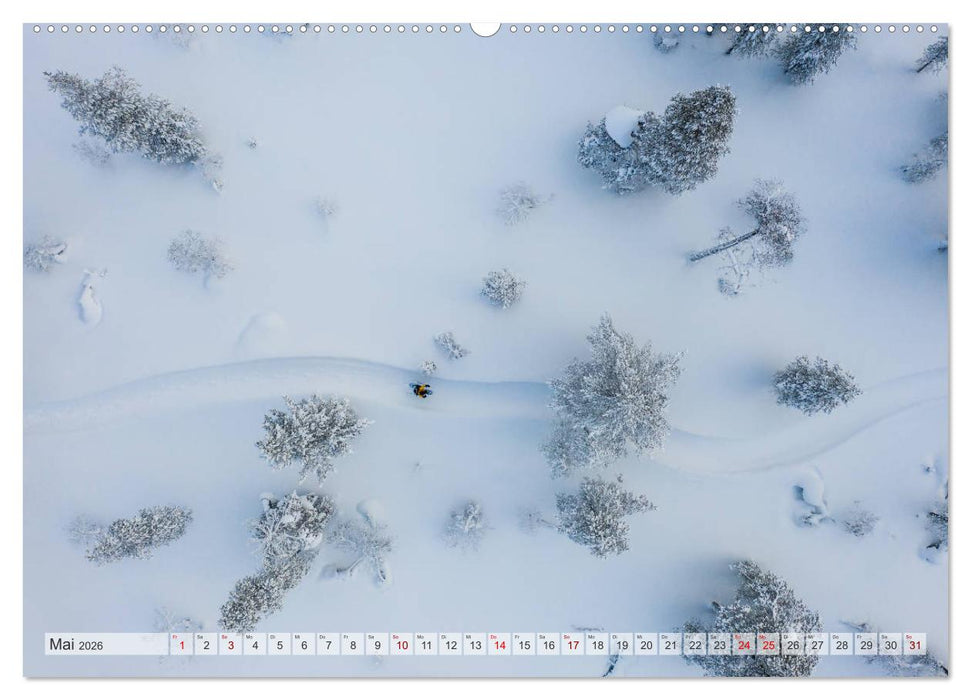Lappland - Winterwandern Impressionen (CALVENDO Wandkalender 2026)