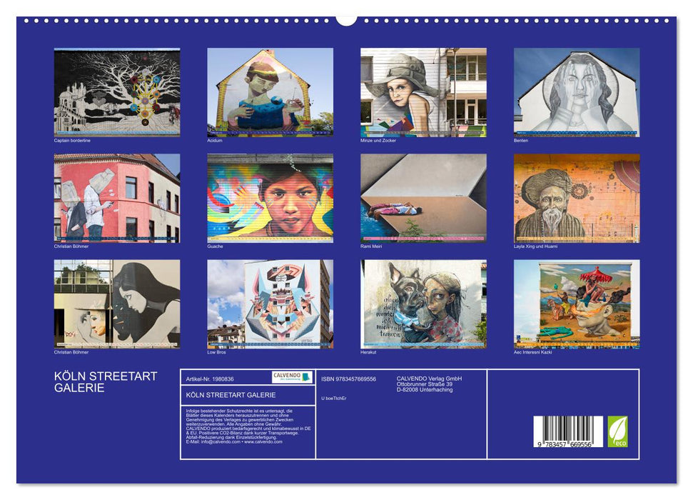 KÖLN STREETART GALERIE (CALVENDO Wandkalender 2026)