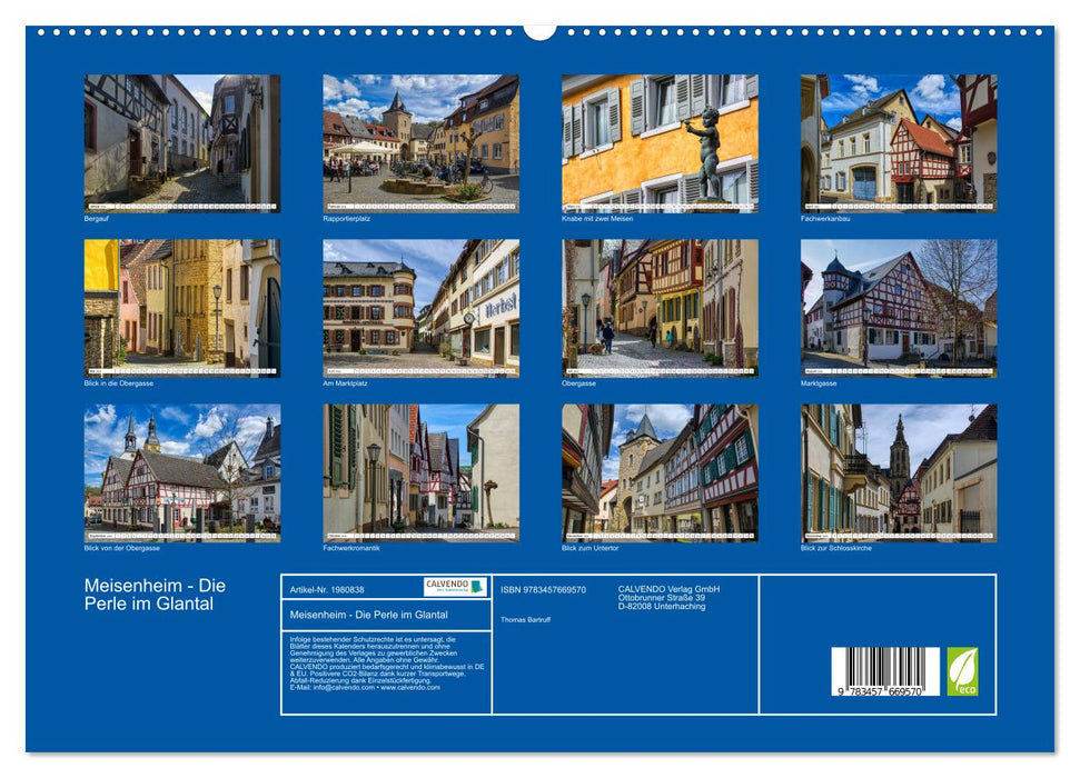 Meisenheim - Die Perle im Glantal (CALVENDO Premium Wandkalender 2026)