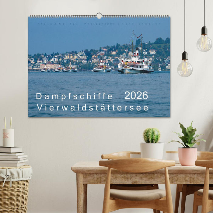 Dampfschiffe Vierwaldstättersee (CALVENDO Wandkalender 2026)