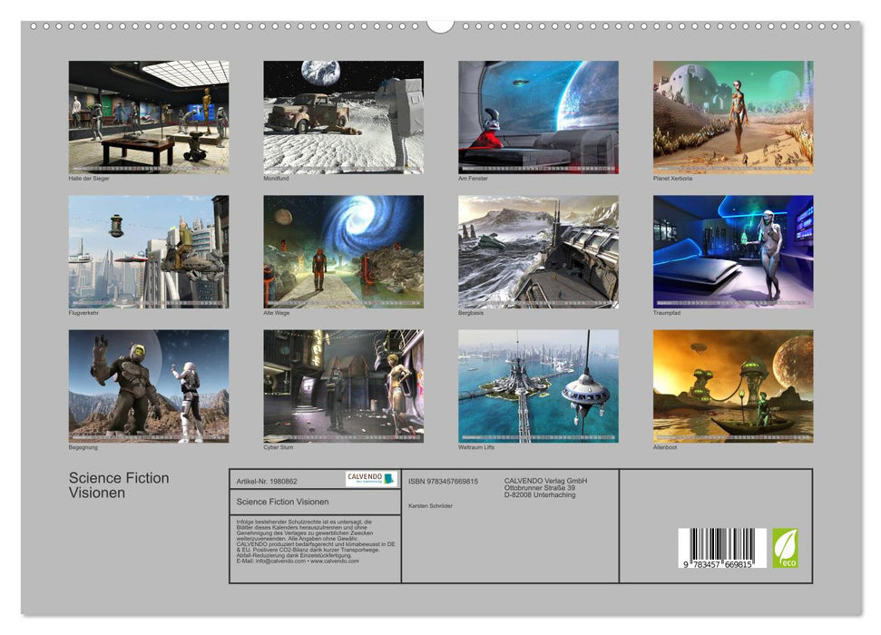 Science Fiction Visionen (CALVENDO Premium Wandkalender 2026)