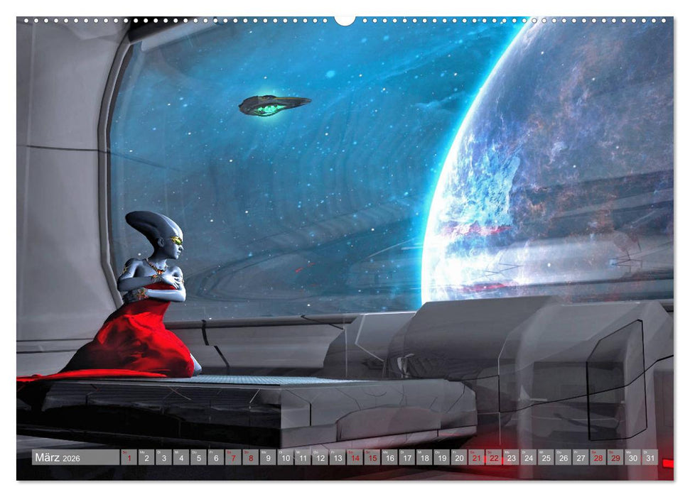 Science Fiction Visionen (CALVENDO Premium Wandkalender 2026)