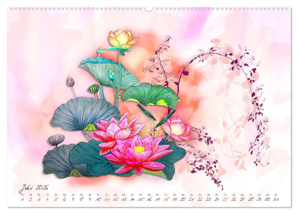 Lotus Blütenzauber (CALVENDO Premium Wandkalender 2026)