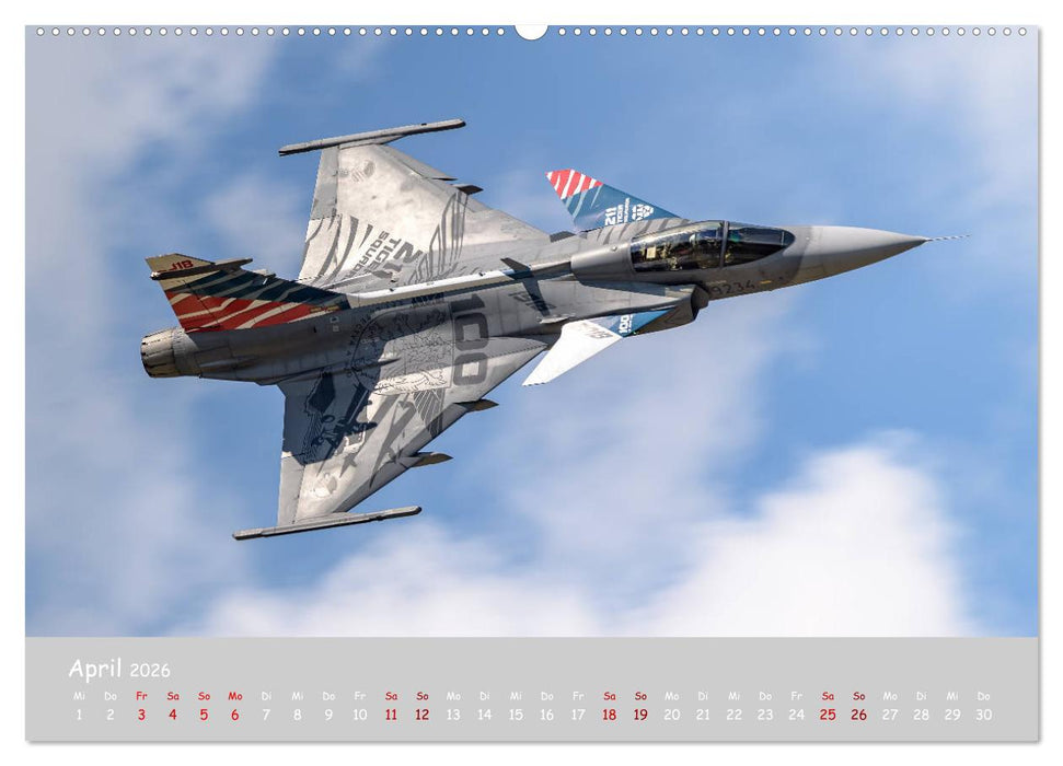Saab Airpower (CALVENDO Premium Wandkalender 2026)