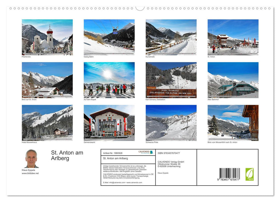 St. Anton am Arlberg (CALVENDO Premium Wandkalender 2026)