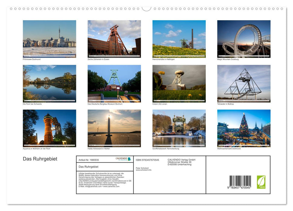 Das Ruhrgebiet (CALVENDO Premium Wandkalender 2026)