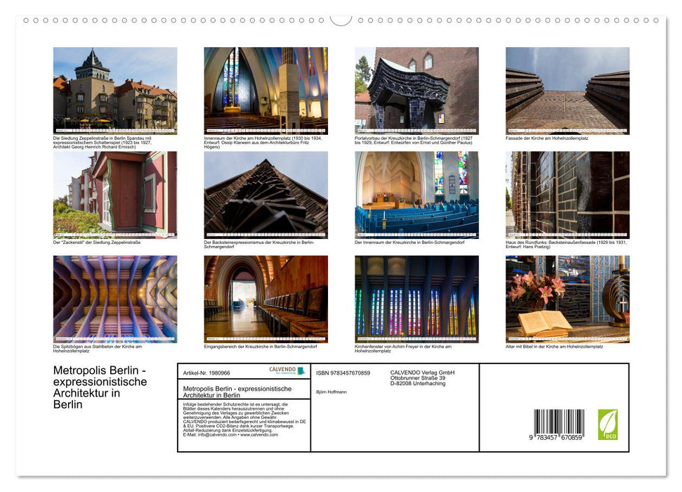 Metropolis Berlin - expressionistische Architektur in Berlin (CALVENDO Wandkalender 2026)