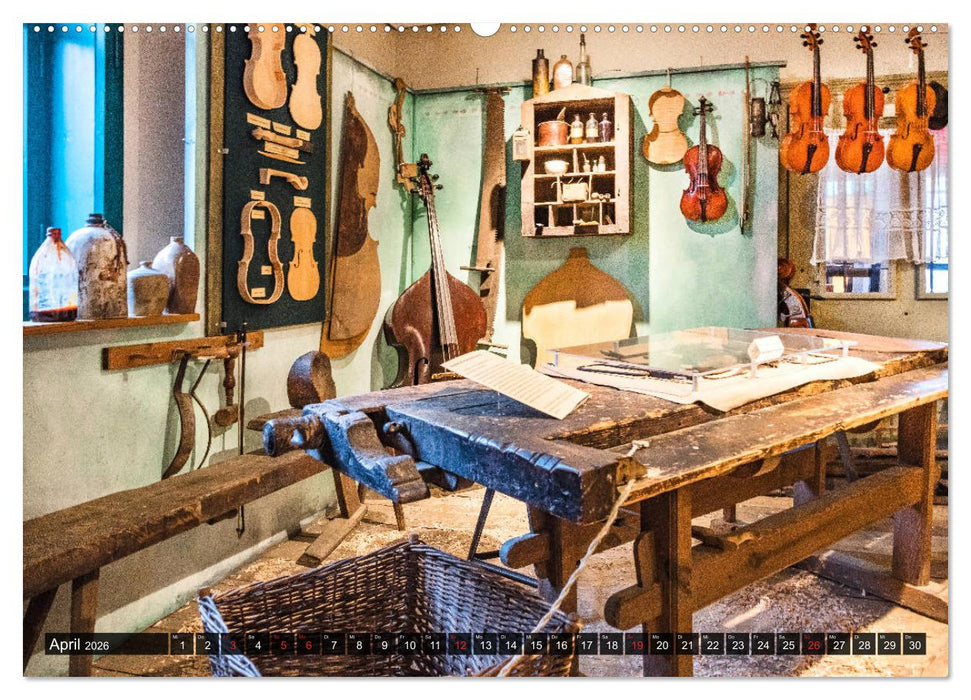 Traditionelles Handwerk, Werkstätten und Werkbänke im Focus (CALVENDO Premium Wandkalender 2026)