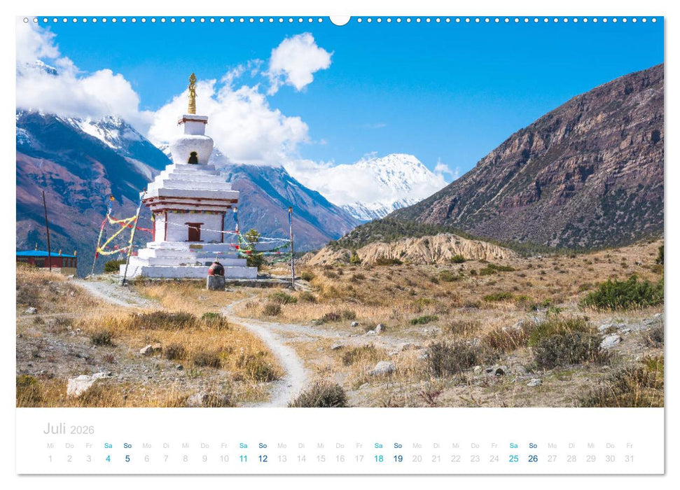 Abenteuer Himalaya - Fernwandern im Annapurna (CALVENDO Premium Wandkalender 2026)