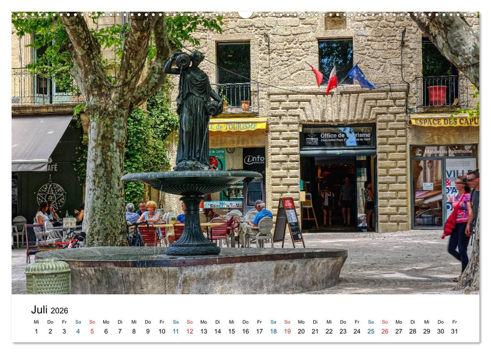 Uzés - Charmante Kleinstadt im Gard (CALVENDO Premium Wandkalender 2026)