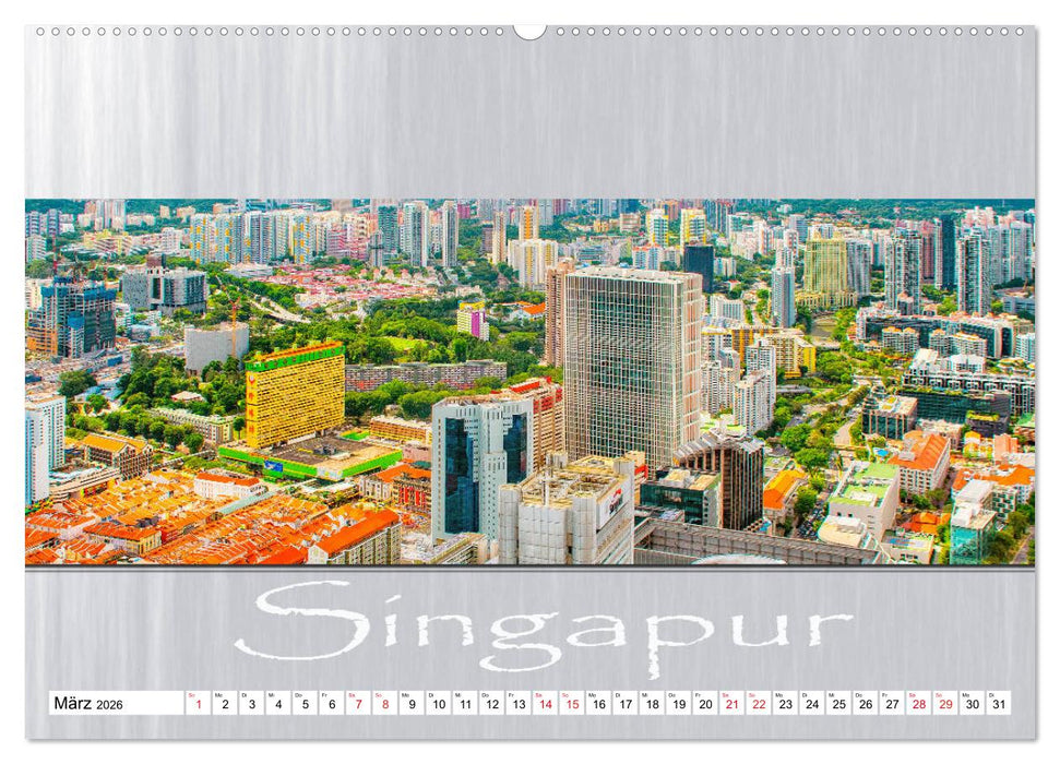 Singapur - Panoramablick (CALVENDO Premium Wandkalender 2026)